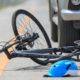 Bicyclist hit on the road from a reckless driver