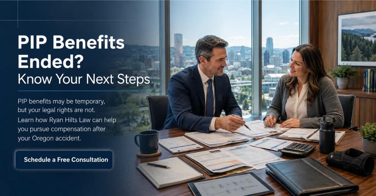 Ryan Hilts Law helps Oregon accident victims understand their legal rights and next steps after PIP benefits end.