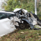 Severely damaged vehicle after a serious Salem car accident illustrating the potential impact of a major collision.
